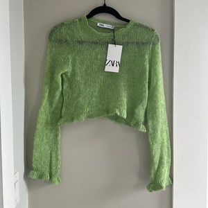 NWT Zara cropped sweater